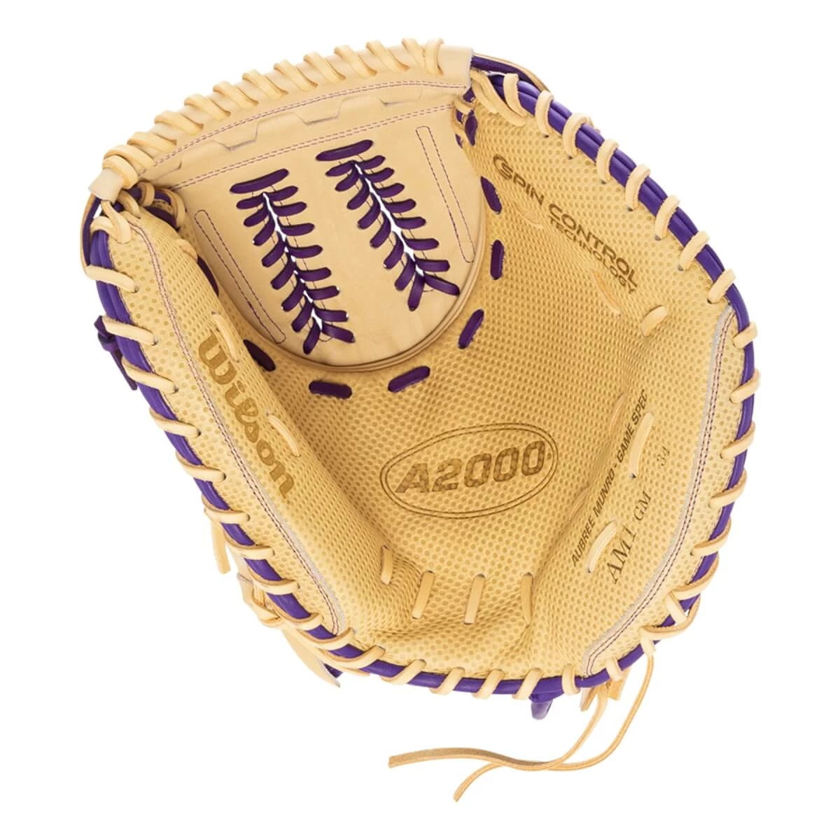 Wilson A2000 SuperSkin AM1 Spin Control Aubree Munro 34" Fastpitch Softball Catcher's Mitt 4 Wilson A2000 SuperSkin AM1 Spin Control Aubree Munro 34" Fastpitch Softball Catcher's Mitt - Image 2