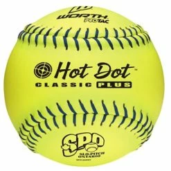Worth Slo Pitch Ontario Hot Dot 12'' Yellow Softball DZ SPO12HDSY -Outlet Baseball Gloves Store WorthSloPitchOntarioHotDot12 YellowSoftballSPO12HDSY